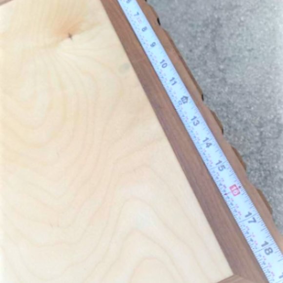 20" x 20" Carved Wood CHESS BOARD Michaud Toys Hand Crafted Pawn Bishop - Picture 5 of 6